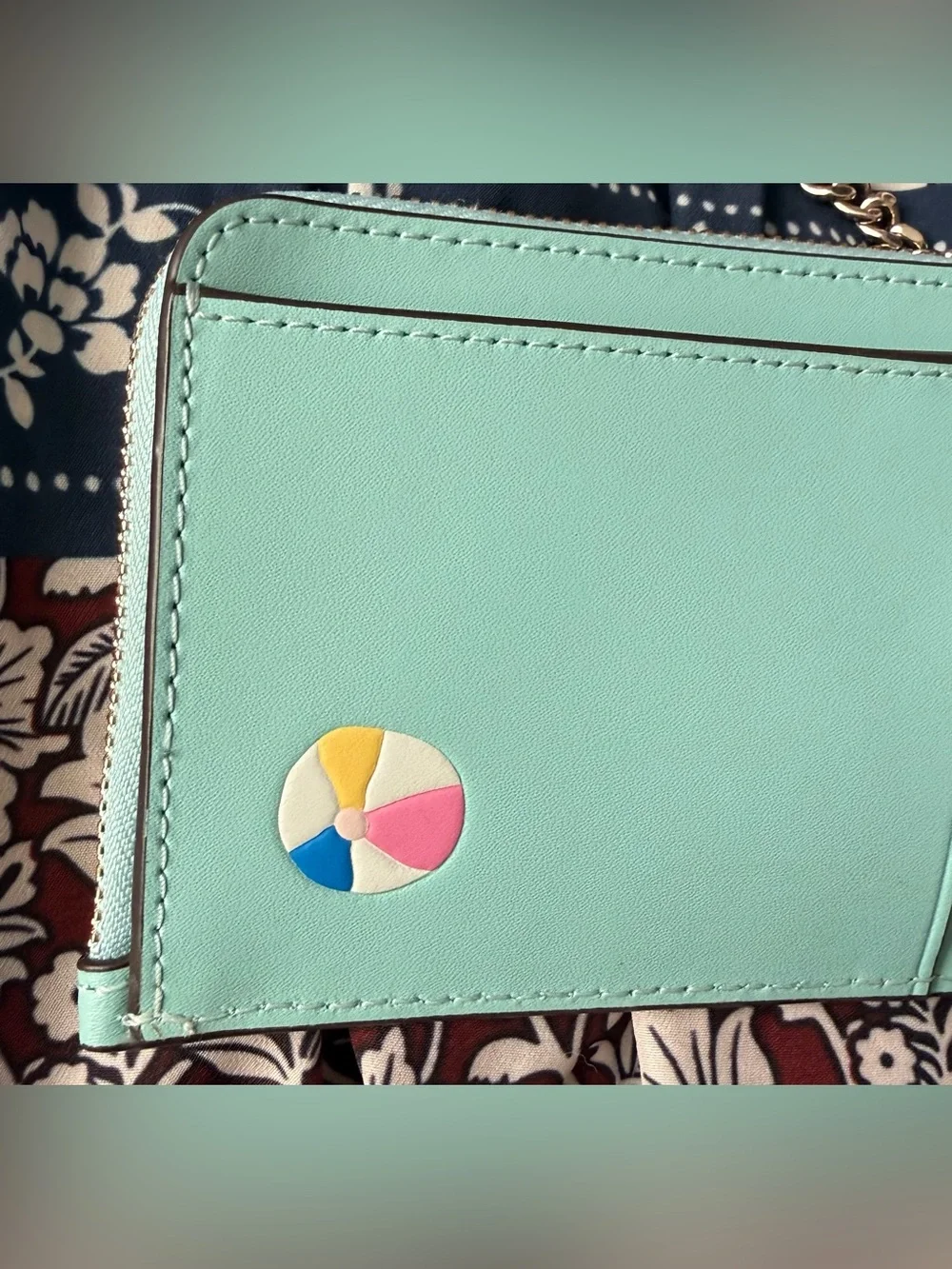 Kate Spade Pool Float Medium L-Zip Card Holder